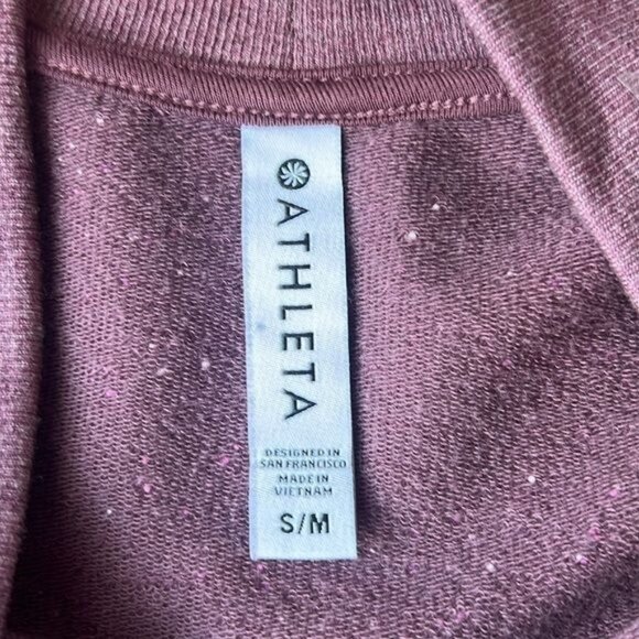 Athleta Open Front Lotus Textured Cardigan Wrap Purple w/ Pockets Womens Sz S/M - Picture 3 of 11